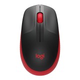 เมาส์ไร้สาย Logitech Wireless Mouse Full-Size M190 Red