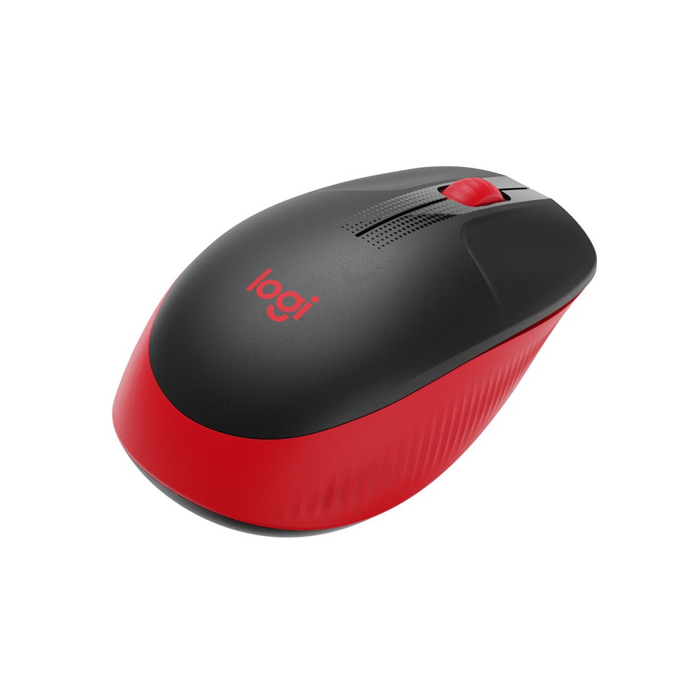 เมาส์ไร้สาย Logitech Wireless Mouse Full-Size M190 Red