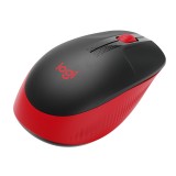 เมาส์ไร้สาย Logitech Wireless Mouse Full-Size M190 Red