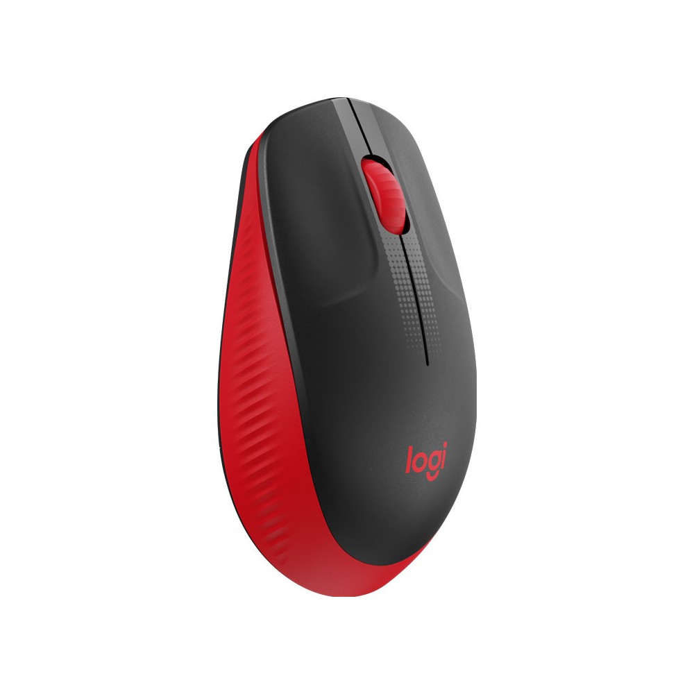 เมาส์ไร้สาย Logitech Wireless Mouse Full-Size M190 Red