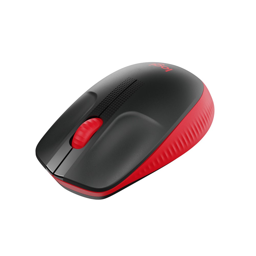 เมาส์ไร้สาย Logitech Wireless Mouse Full-Size M190 Red