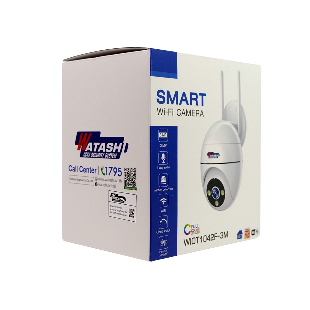 กล้องวงจรปิด WATASHI WIOT1042F-3M Smart Wi-Fi 3MP