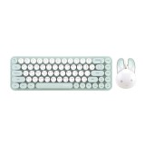 คีย์บอร์ดและเมาส์ไร้สาย MOFii Wireless Mouse + Keyboard Bunny Green Mint