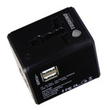ปลั๊กแปลงไฟ Toshino Travel Adapter 2 USB Charger 4in1 (DE206) Black