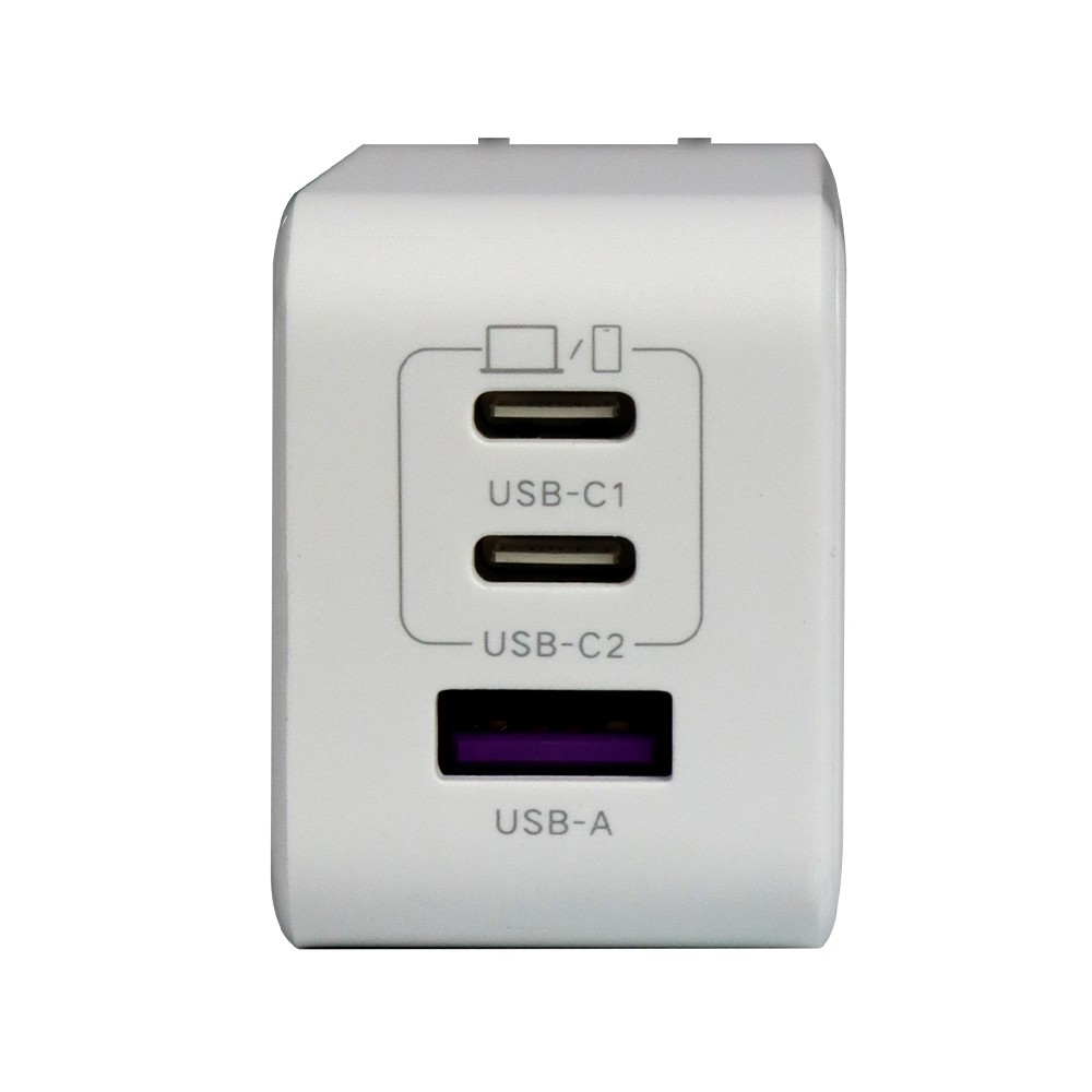 อแดปเตอร์ UGREEN Wall Charger 65W USB Port*1 + PD*2 GaN Tech Fast Charger  (White, US Plug) Adapter