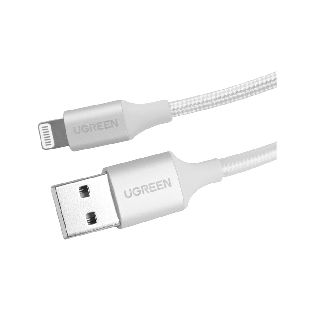 Ugreen สายชาร์จไนลอน USB-A to Lightning (2.4A) 2 เมตร