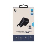 อะแดปเตอร์ Blue Box Portable Universal Travel Adapter Black (PLGBB002)