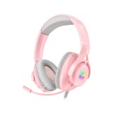 หูฟังเกมมิ่ง Onikuma Gaming Headset X16 RGB Pink