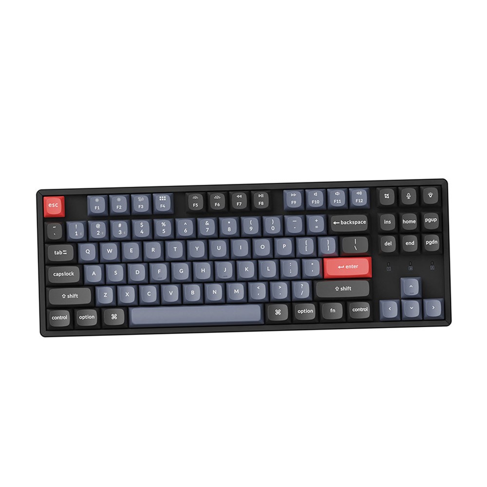 คีย์บอร์ดเกมมิ่ง Keychron Gaming Keyboard K8 Pro Swappable RGB Backlight Aluminum Brown Switch - Black (Eng)