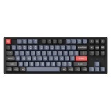 คีย์บอร์ดเกมมิ่ง Keychron Gaming Keyboard K8 Pro Swappable RGB Backlight Aluminum Blue Switch - Black (Eng)