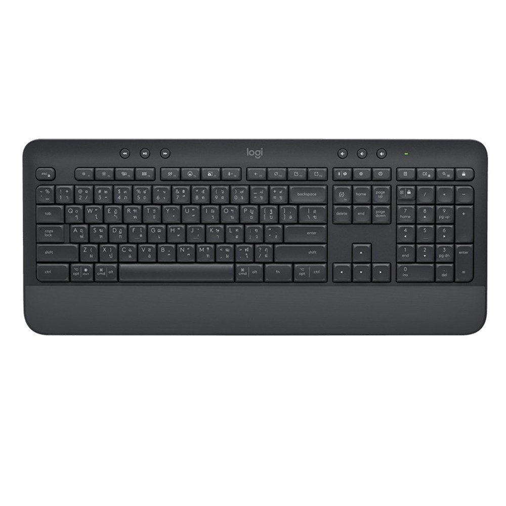 คีย์บอร์ดไร้สาย Logitech Bluetooth and Wireless Keyboard Signature K650 Graphite TH/EN