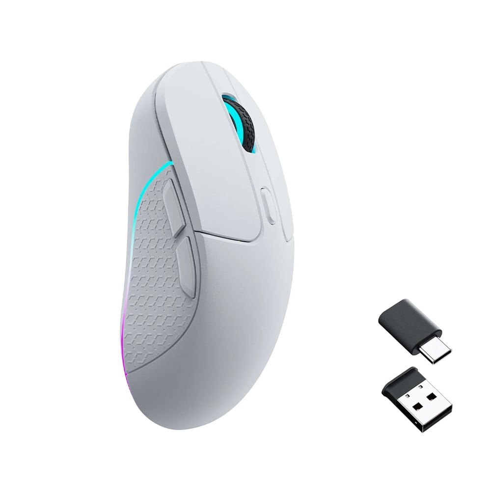 เมาส์เกมมิ่ง Keychron Gaming Mouse M3 Wireless White