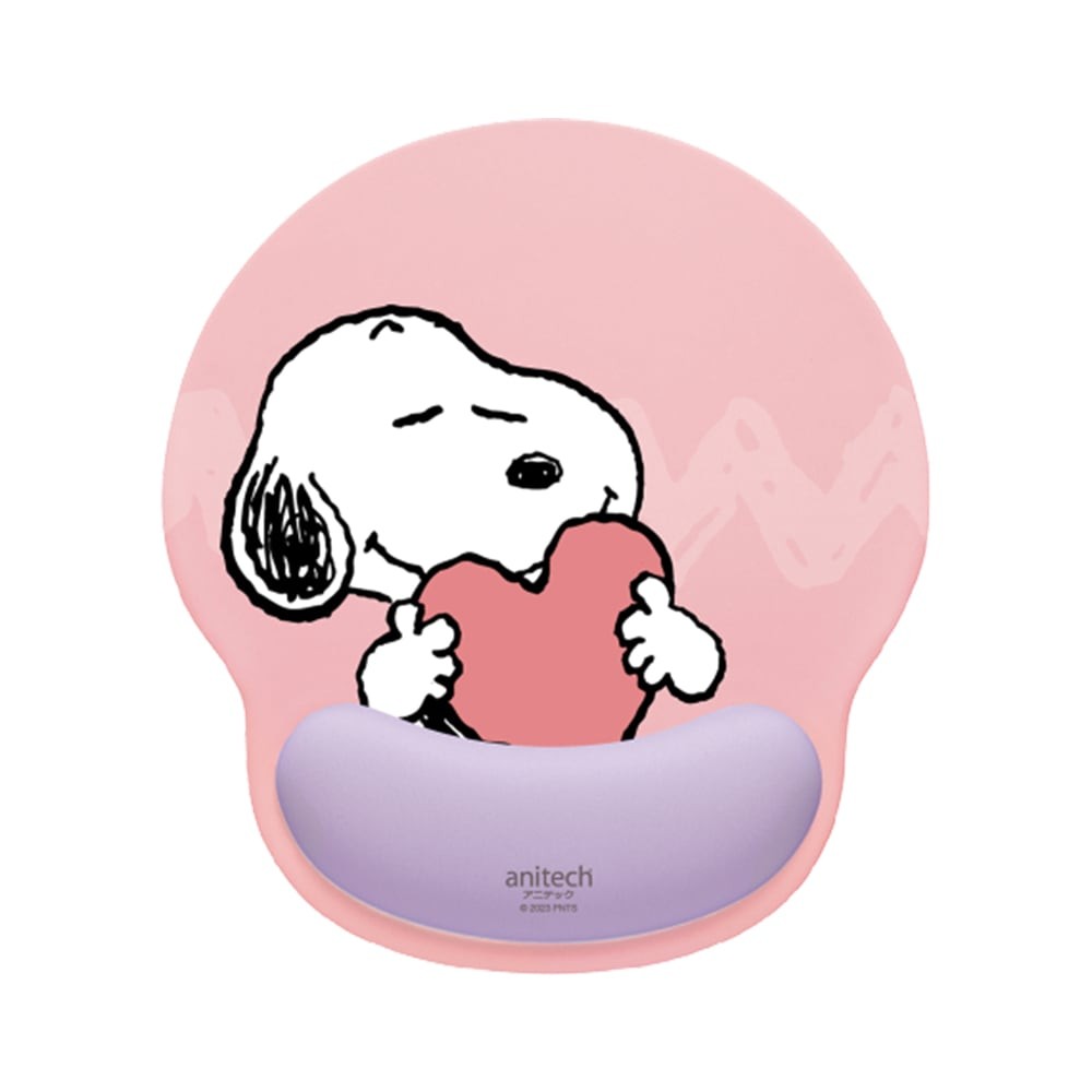 Anitech x Peanuts แผ่นรองเมาส์เพื่อสุขภาพ รุ่น SNP-MP003 Pink