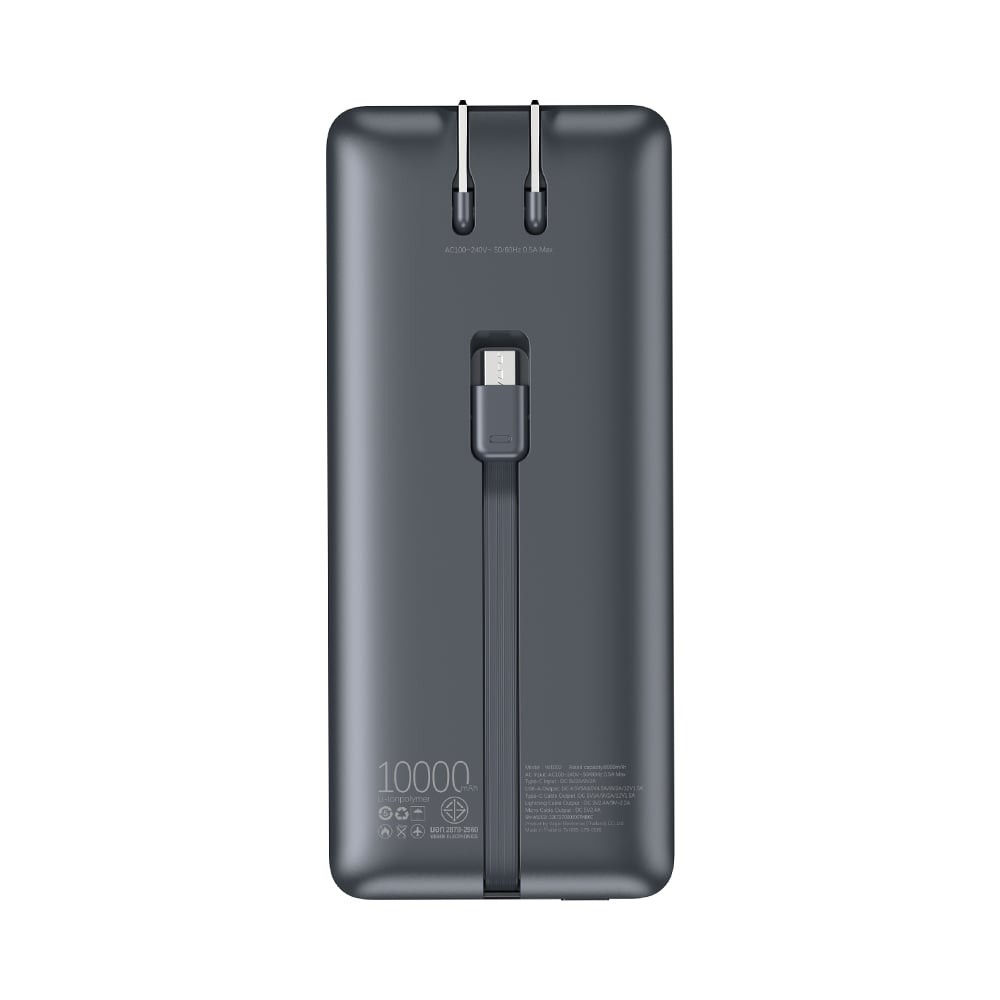 พาวเวอร์เเบงค์ ALPHA Power Bank 10000 mAh PD20W / ACP10PD Black (EV-O)