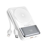 พาวเวอร์เเบงค์ ALPHA Power Bank 10000 mAh Wireless charging ALP-10WPD White (EV-O)