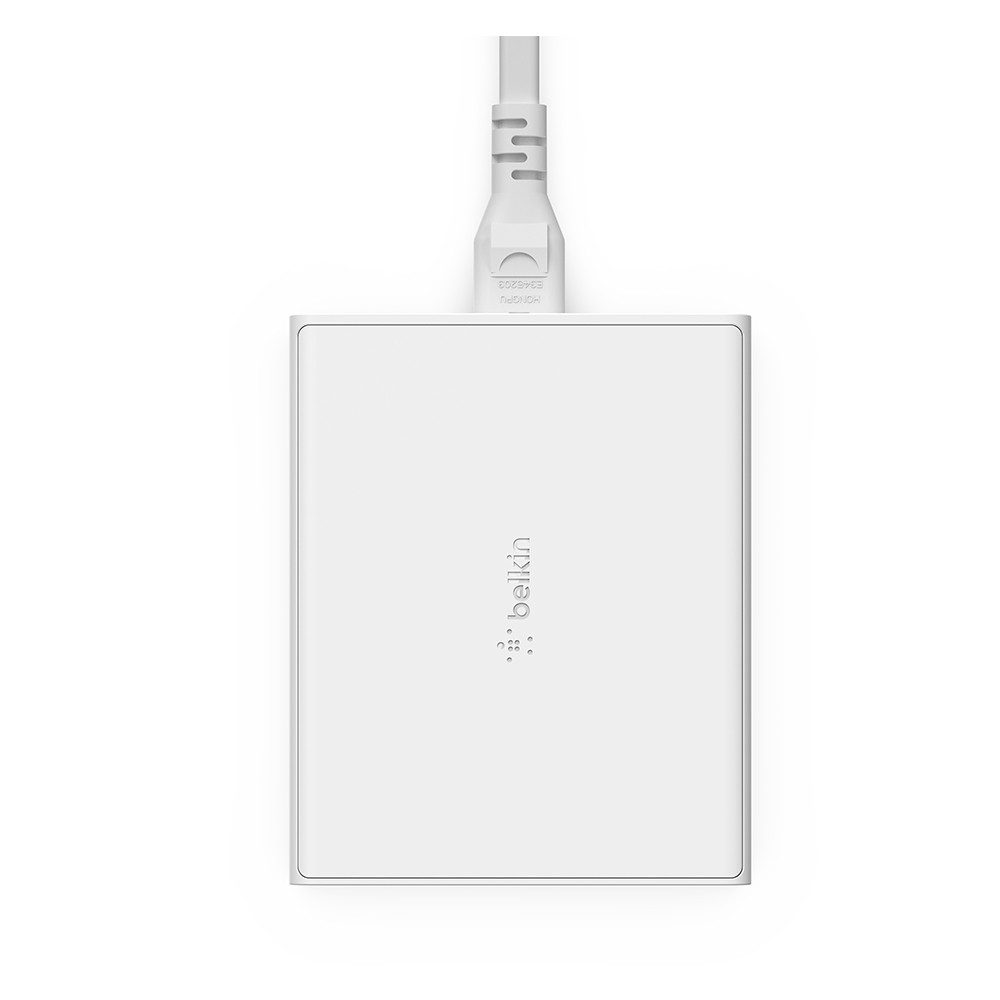 หัวชาร์จ Belkin Dual GaN Charger 180W with 2M. Power Cord (WCH010dqWHJP) White