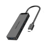 Vention Port Hub USB-C to 4xUSB 3.0 with PD (TGKBB) Black