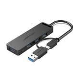 Vention Port Hub  2-in-1 Interface to 4xUSB 3.0 (CHTBB) Black