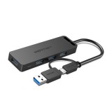 Vention Port Hub  2-in-1 Interface to 4xUSB 3.0 (CHTBB) Black