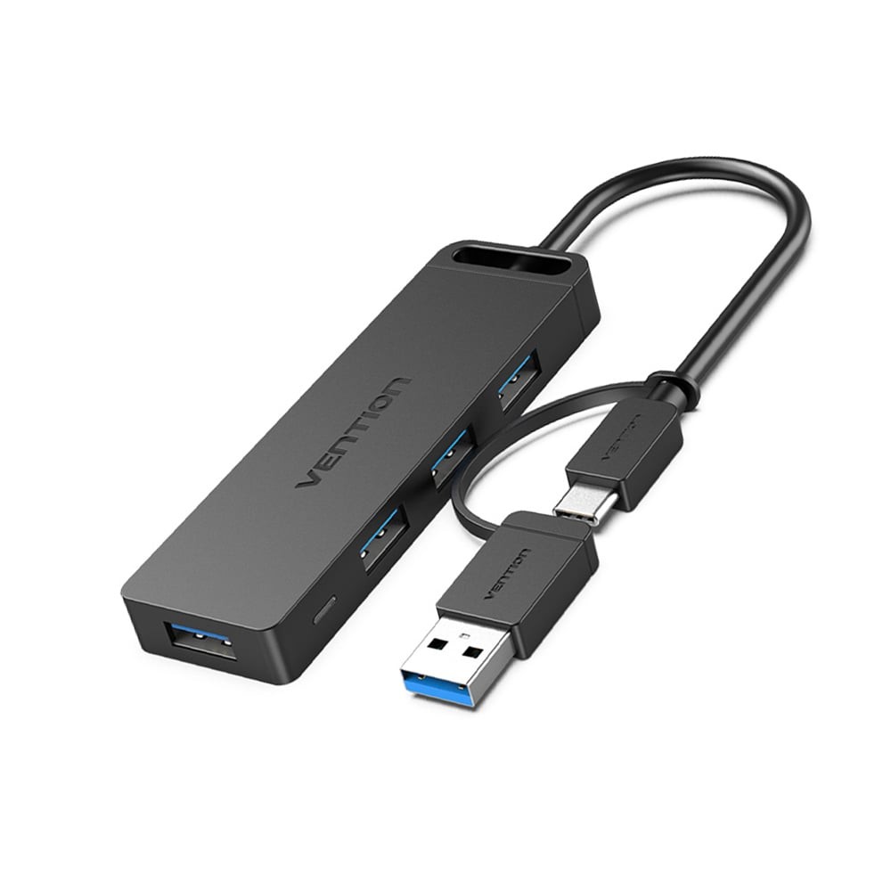 Vention Port Hub  2-in-1 Interface to 4xUSB 3.0 (CHTBB) Black