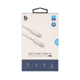สายชาร์จ Blue Box USB-C to USB-C Cable 60W Super Fast Charge & Data Sync 1M. White (BB-C06)