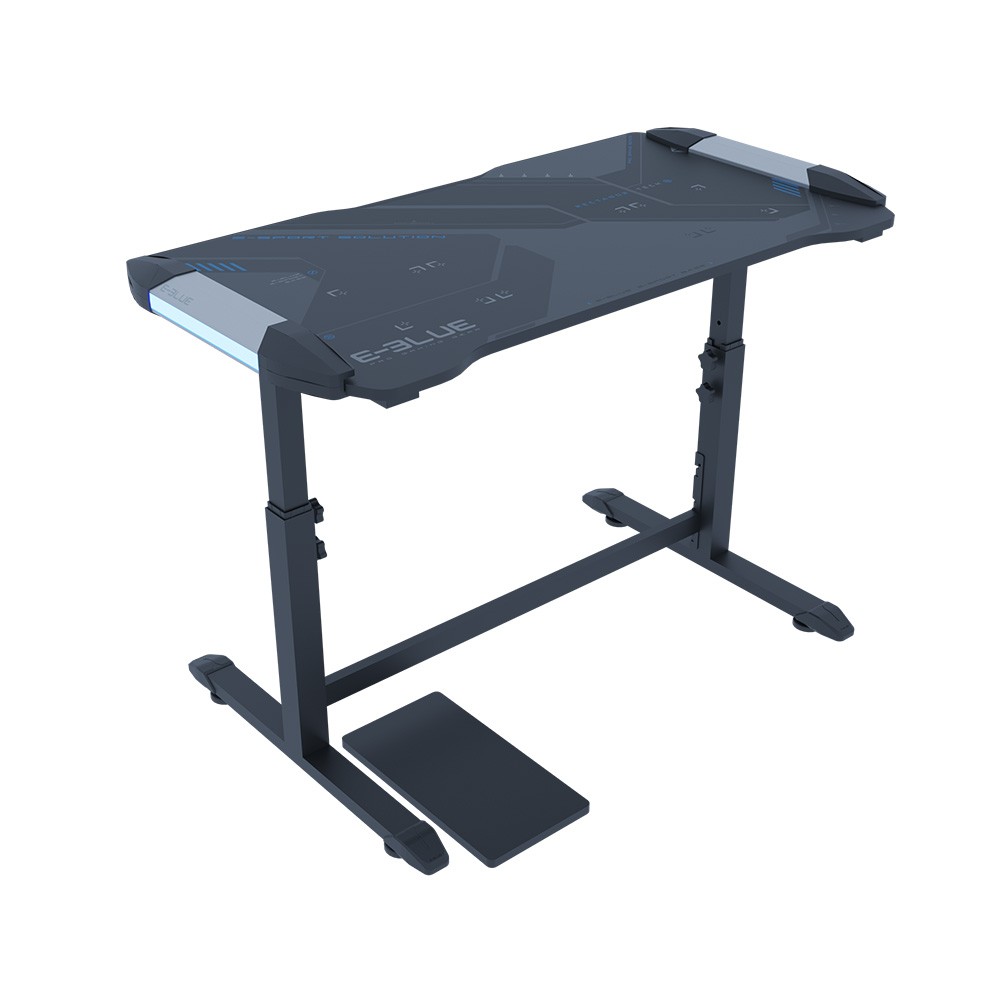 โต๊ะเล่นเกม E-Blue Gaming Desk Height Adjustable & Glowing EGT574BKAA-IA Black