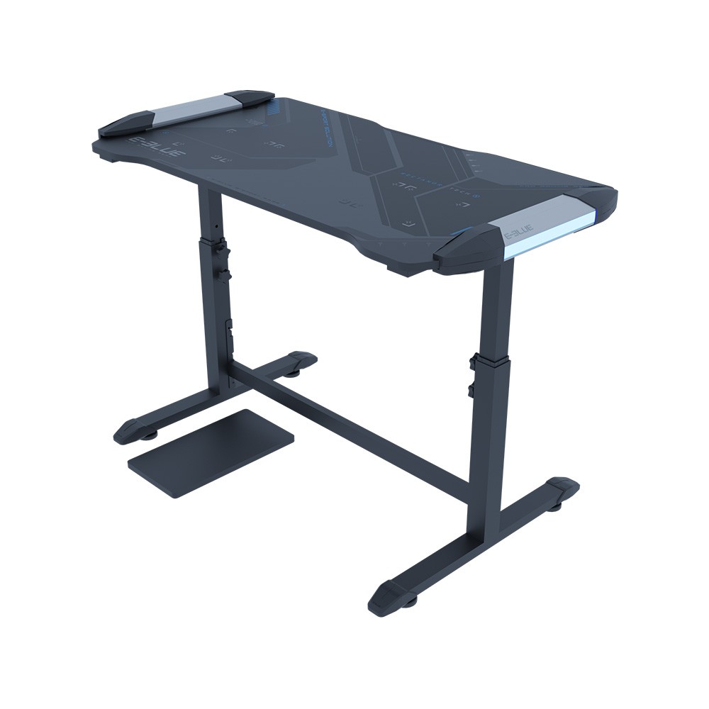 โต๊ะเล่นเกม E-Blue Gaming Desk Height Adjustable & Glowing EGT574BKAA-IA Black