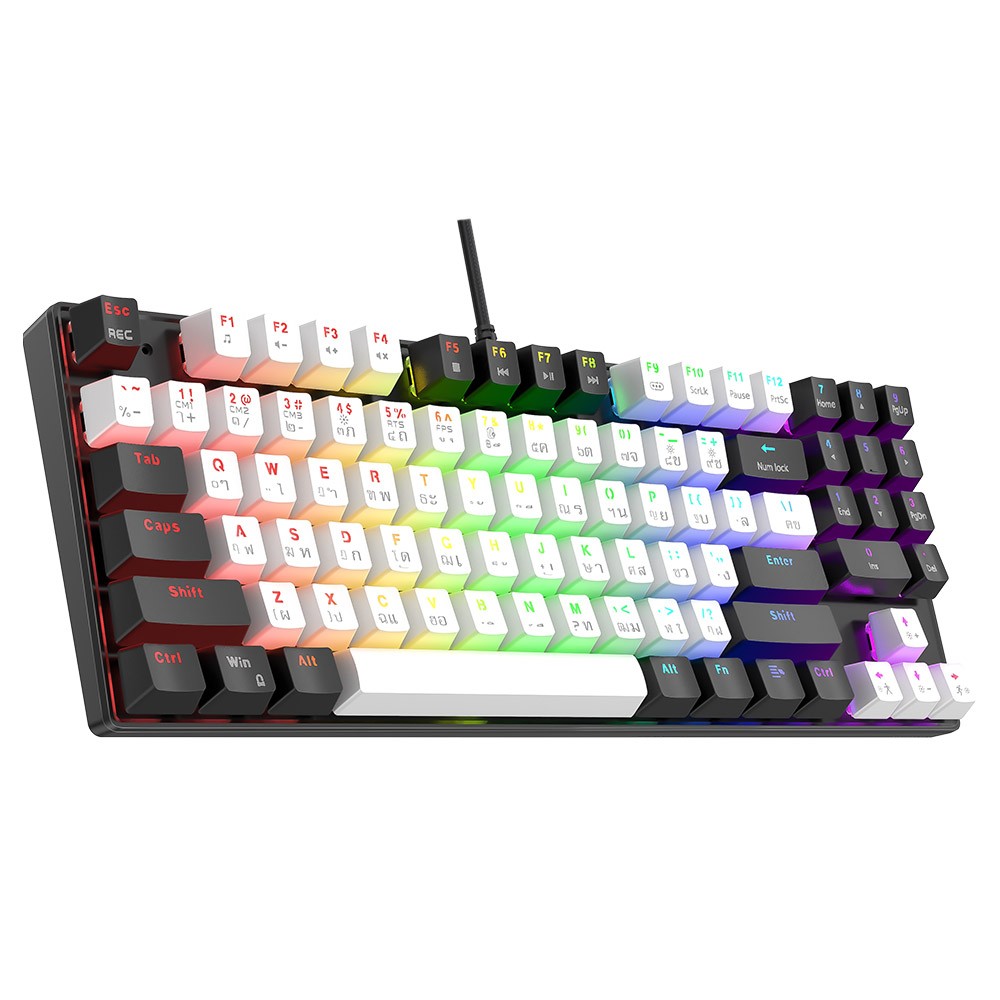 คีย์บอร์ดเกมมิ่ง Onikuma Gaming Keyboard Haru Mini RGB Black/White