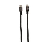 สายชาร์จ TECHPRO USB-C to Lightning Cable Nylon 20W 1M. Black/Grey (TP-C02)