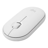 เมาส์ไร้สาย Logitech Bluetooth & Wireless Mouse M350 Pebble Off White