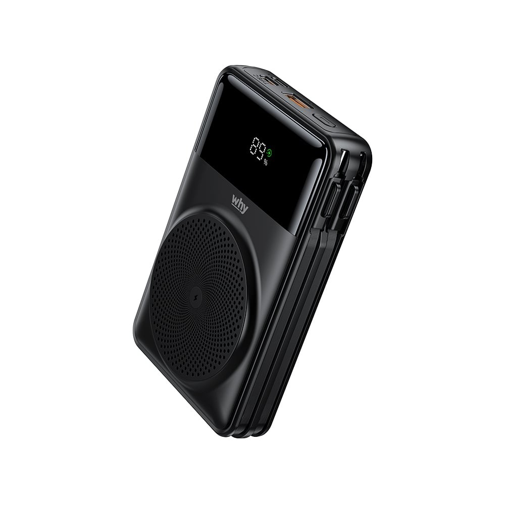 พาวเวอร์เเบงค์ WHY Power Bank 10000 mAh PB-103E Black