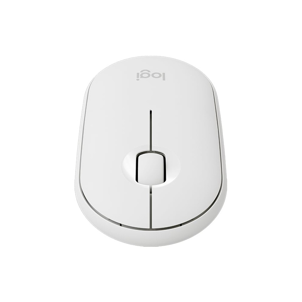 เมาส์ไร้สาย Logitech Bluetooth & Wireless Mouse M350 Pebble Off White