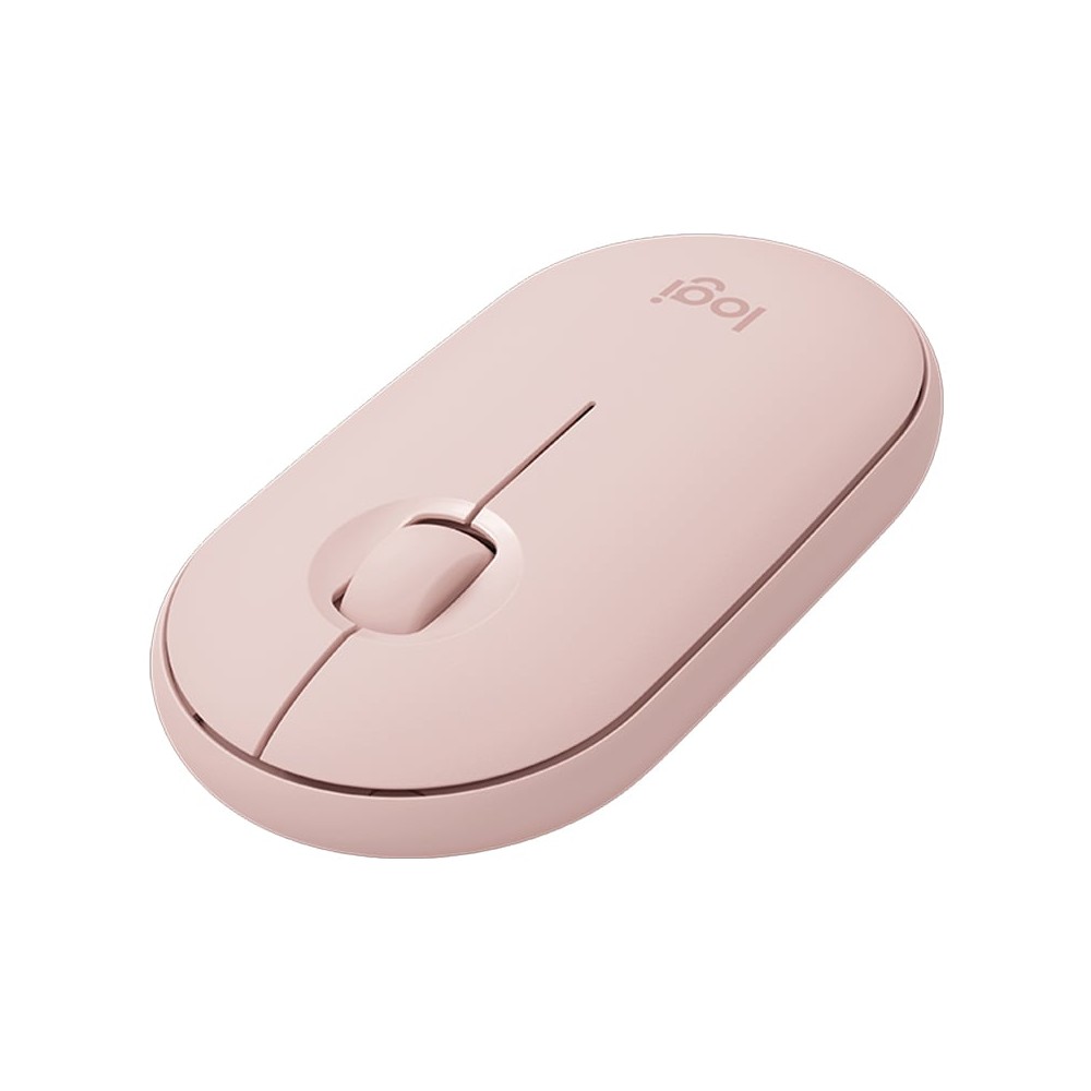 เมาส์ไร้สาย Logitech Bluetooth & Wireless Mouse M350 Pebble Rose