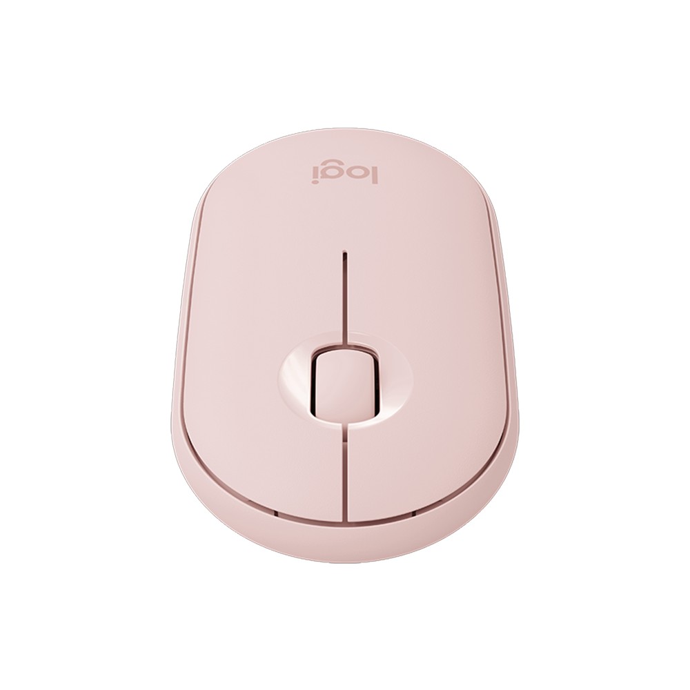 เมาส์ไร้สาย Logitech Bluetooth & Wireless Mouse M350 Pebble Rose