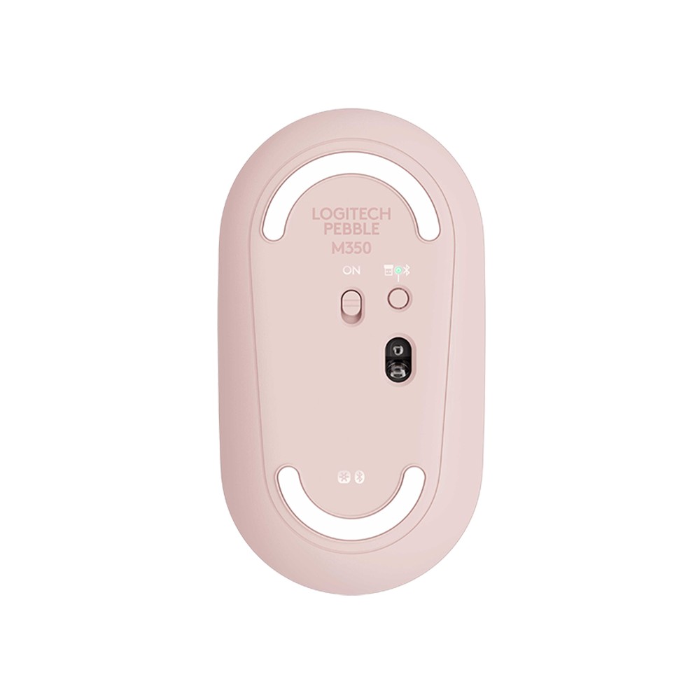 เมาส์ไร้สาย Logitech Bluetooth & Wireless Mouse M350 Pebble Rose