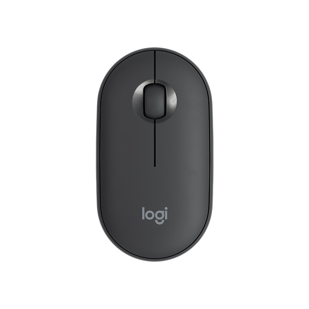 เมาส์ไร้สาย Logitech Bluetooth & Wireless Mouse M350 Pebble Graphite