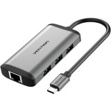 ตัวแปลง Vention 6 in 1 USB-C Hub Grey (CNCHB)