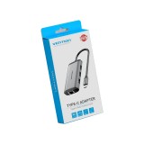 ตัวแปลง Vention 6 in 1 USB-C Hub Grey (CNCHB)