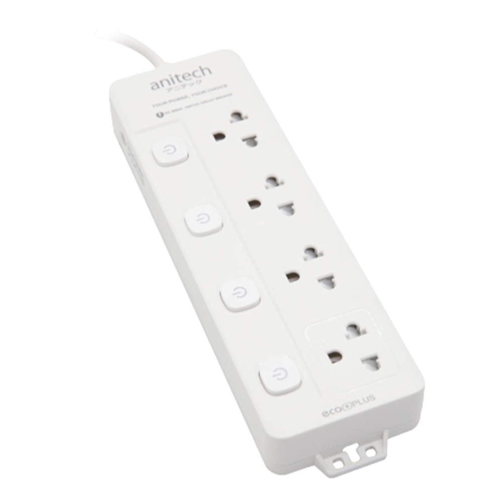 ปลั๊กไฟ Anitech 4 Way 4 Switch 3M. (H2043) 