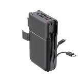 พาวเวอร์แบงค์ REMAX ความจุ 20000 mAh with Built In Cable and Adapter 22.5W Black