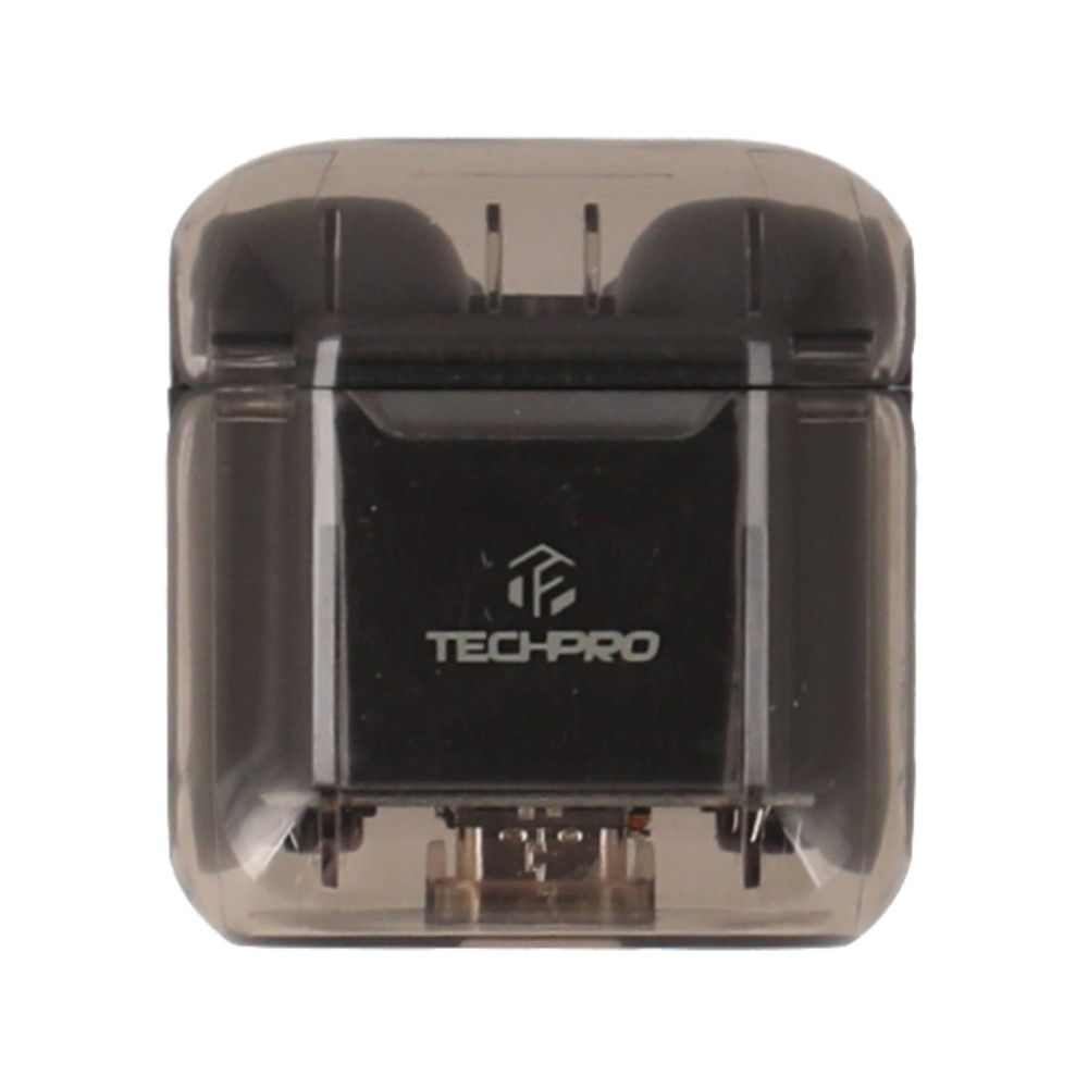 หูฟังไร้สาย TECHPRO TWS Transparent T01 Black