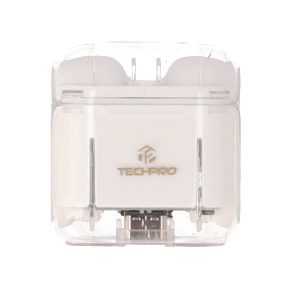 หูฟังไร้สาย TECHPRO TWS Transparent T01 White