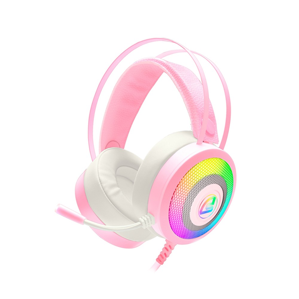 หูฟังเกมมิ่ง Signo gaming Headset HP-824 Pinkker 7.1 Pink