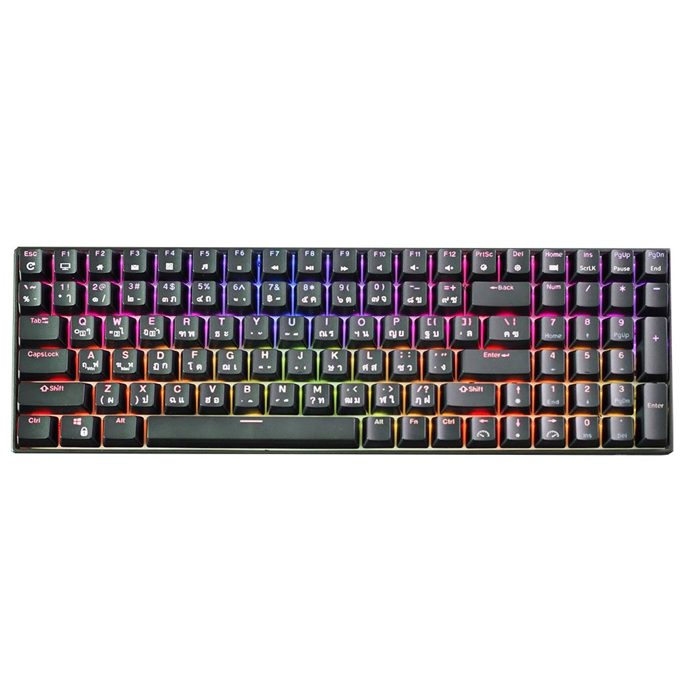 คีย์บอร์ดเกมมิ่ง Royal Kludge Gaming Keyboard RK100 Wireless Hot Swappable RGB Backlight Black (Red Switch)