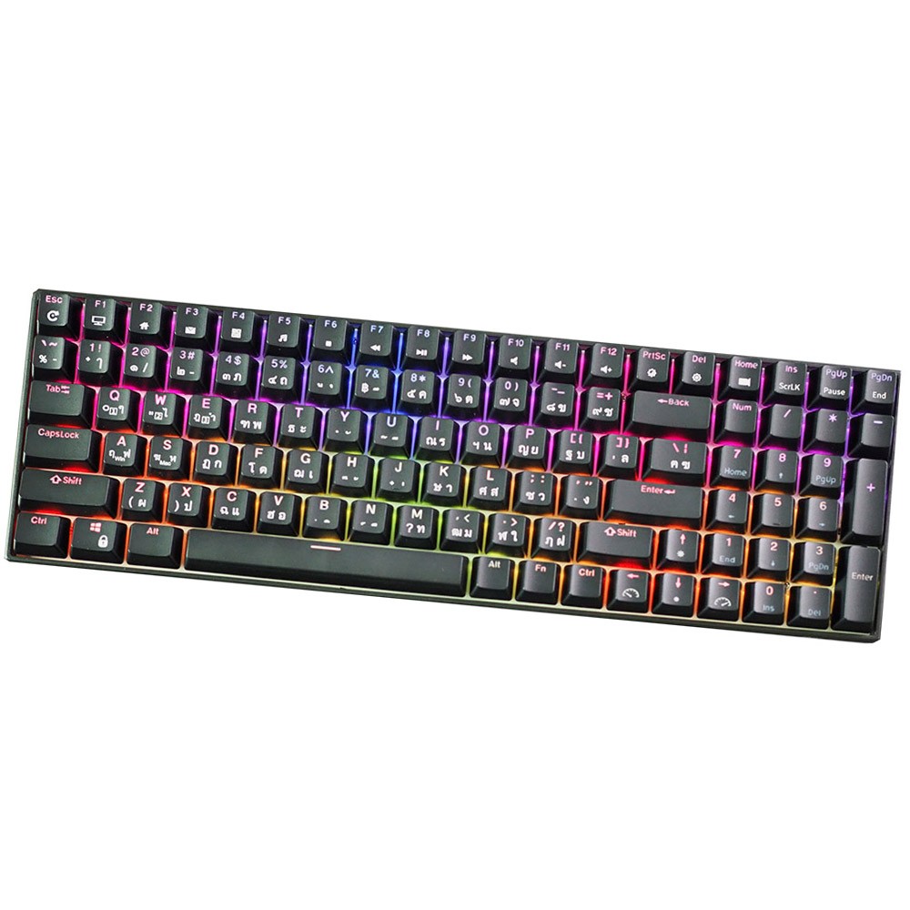 คีย์บอร์ดเกมมิ่ง Royal Kludge Gaming Keyboard RK100 Wireless Hot Swappable RGB Backlight Black (Red Switch)