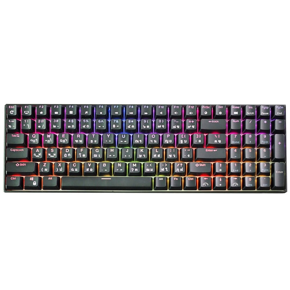 คีย์บอร์ดเกมมิ่ง Royal Kludge Gaming Keyboard RK100 Wireless Hot Swappable RGB Backlight Black (Brown Switch)