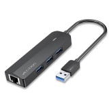 Vention Port Hub  USB-A to 3xUSB 3.0 with Lan (CHNBB) Black