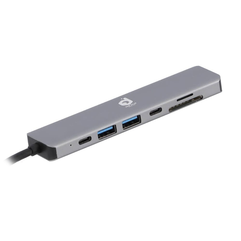 Blue Box Port Hub USB Type-C 7-in-1 Multifunction Converter Silver Gray