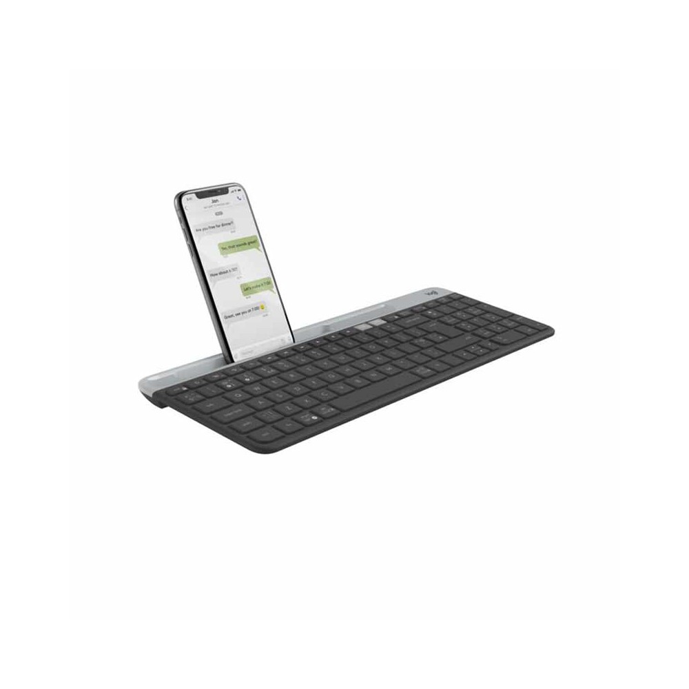 คีย์บอร์ดไร้สาย Logitech Bluetooth and Wireless Keyboard Multi-Device K580 Slim Graphite (EN)