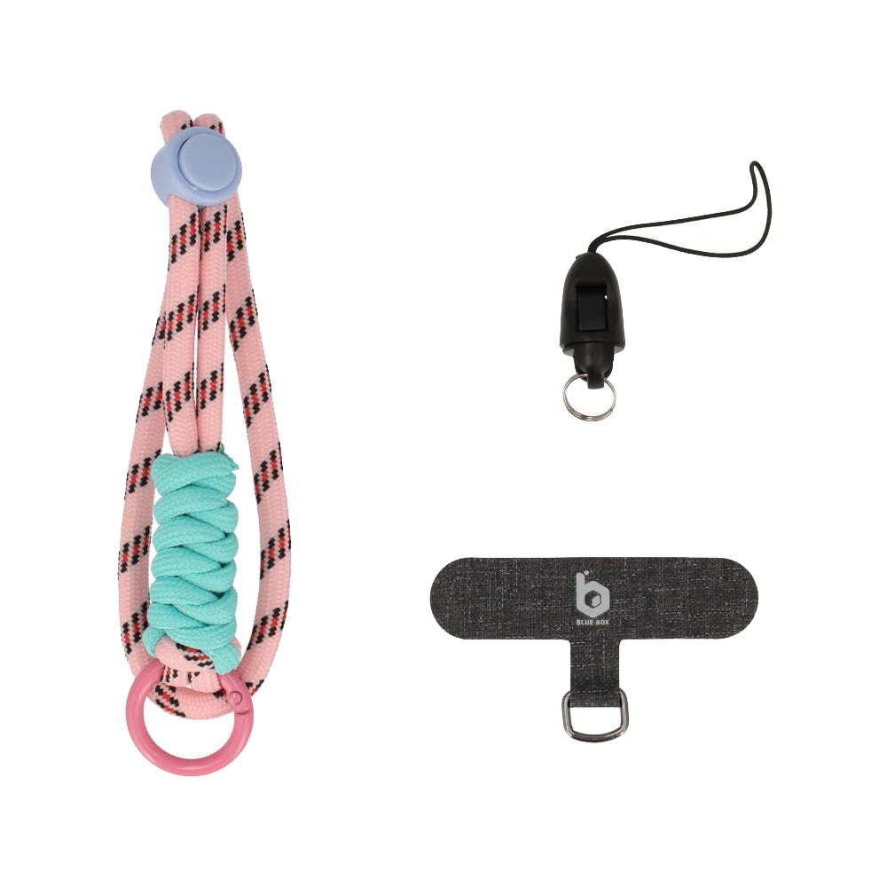 สายคล้องมือถือ Blue Box Rope Phone Strap Hanging with card - Pink/Blue ...